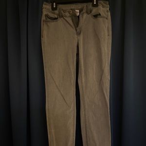 R1893 Gray jean straight leg pants